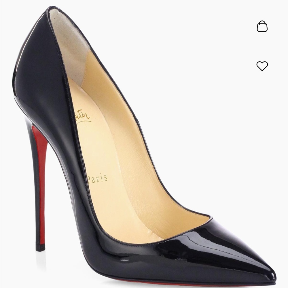 Christian Louboutin Black Patent Heels So Kate